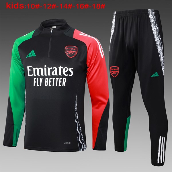 Ninos Sudadera De Training Arsenal 2024-25 Negro Rojo